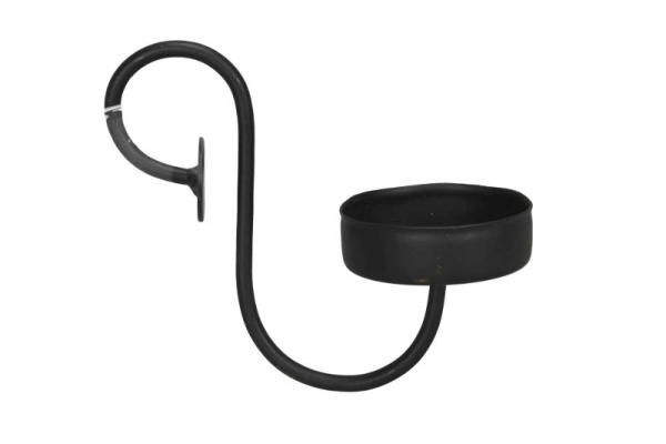 Teelichthalter für ein Glas schwarz
